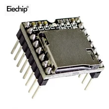 Мини MP3 DF плеер модуль Плата MP3 аудио декодирование голоса доска для Arduino Sup порт ing TF карта u-диск IO/последовательный порт/AD dfплеер