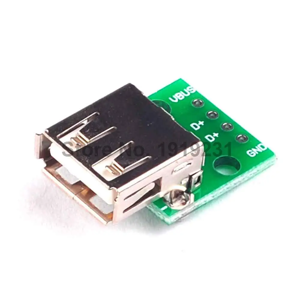 1 шт. тип A Женский USB для DIP 2 54 мм PCB разъем флакон из непрозрачного стекла USB|board
