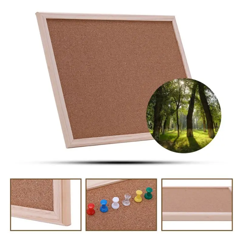 

40x60cm Cork Board Drawing Board Pine Wood Frame White Boards Home Office Decorative