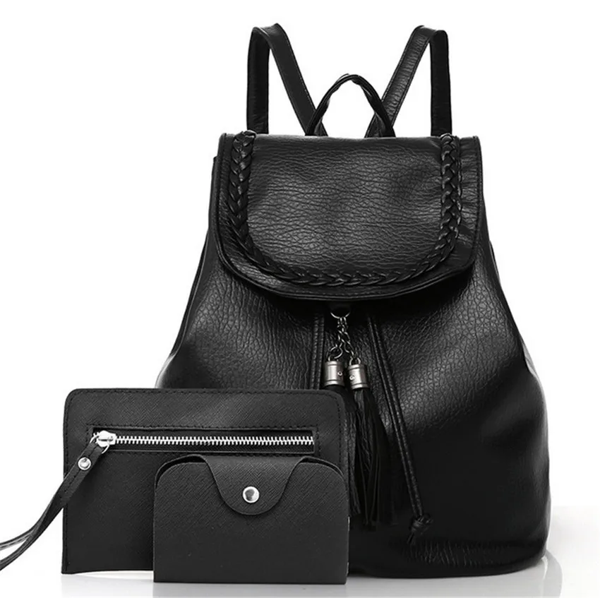 

Women Girls Back Pack PU Leather School Bag Fashion Backpack 2019