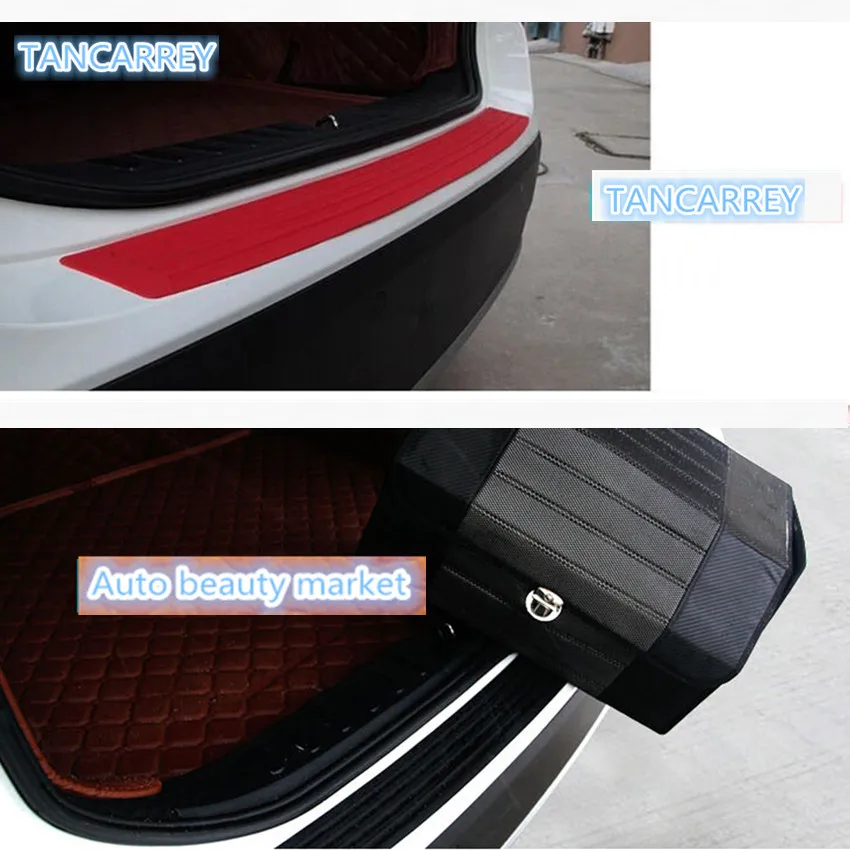 

Car rear trunk bumper Protector Sill Plate Scuff Trim Cover for Opel Astra H G J Insignia Mokka Toyota Avensis Rav4 Ford Focus 2