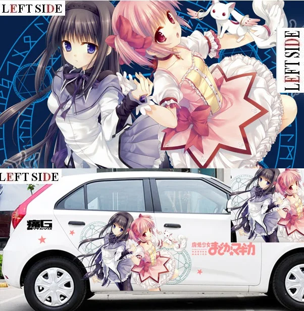 LEFT SIDE Car Stickers Magical Girl Japanese Anime Car Styling Car