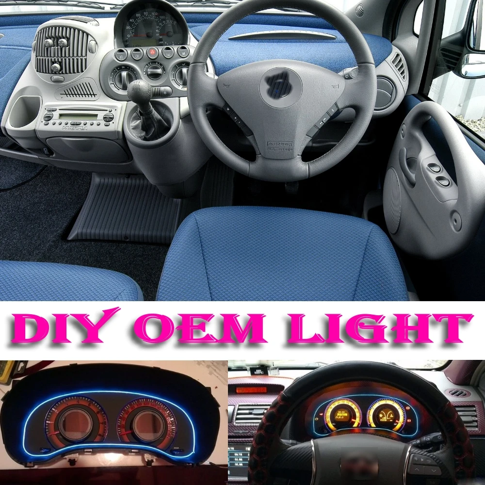 Car Atmosphere Light Flexible Neon Light El Wire Interior Light Decorative Decals Tags Inside Tuning For Fiat Multipla Light Lump Light Tuningtuning Electronic Aliexpress