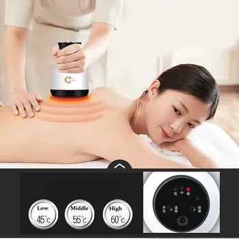 

Stone Needle Electric Heating Therapy Massage Jar Scraping Meridian Dredge Brush Back Massager Gua Sha Tool Detox Physiotherapy