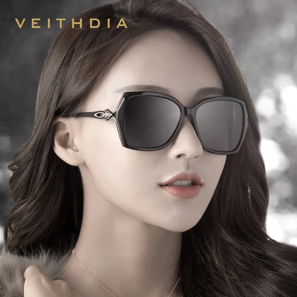 VEITHDIA, женские ретро солнцезащитные очки, поляризационные, Роскошные, для девушек, брендовые, дизайнерские, солнцезащитные очки, для женщин, для женщин, V3039