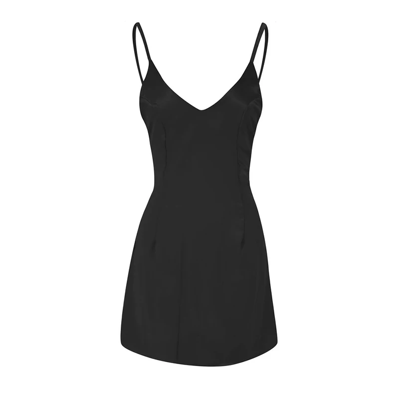 Forefair Mini Dress Sexy Club Wear Spaghetti Strap  (6)