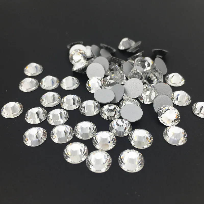 

Glitter Rhinestones Crystal Clear SS3-SS50 Non Hot Fix Rhinestone Sewing & Fabric Non hotfix FlatBack Strass Nail Art Stone