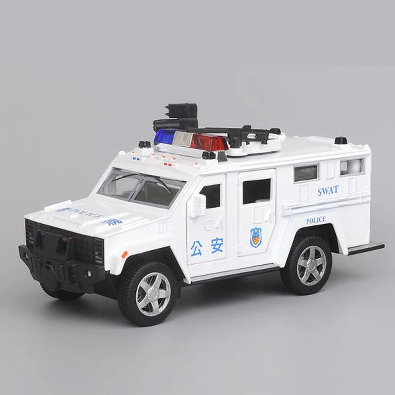 Полицейский игрушечный автомобиль из металлического сплава 1:32 бронированный со