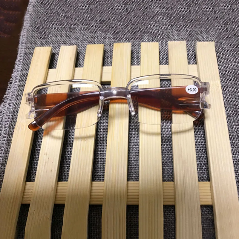 Мужские прозрачные очки для чтения с большой оправой, линзы из смолы, ультра-светильник для дальнозоркости, портативные 1,0-4,0 R160