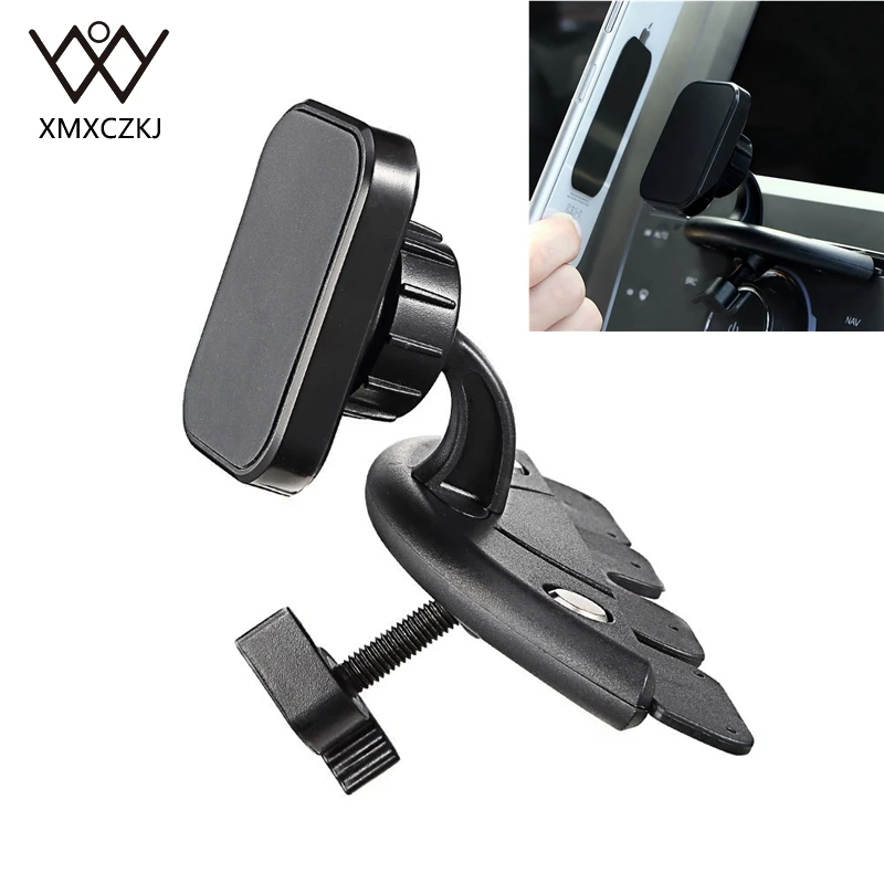

XMXCZKJ Universal Magnetic Car Holder 360 Degree Retation CD Slot Mount Stand Magnet Mobile Phone Holder For Gps Car Bracket