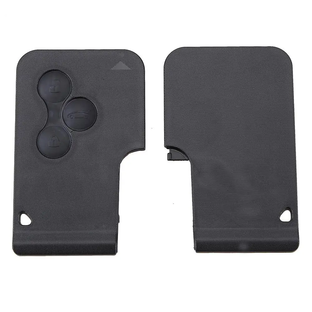 

3 Button Smart Card For Renault Scenic Megane 2003-2008 Card Case Black Car Key Fob Shell With Small Key