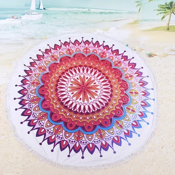 

Bohemian Mandala Beach Mat Microfiber Round Beach Towels Travel Outdoor Sports Yoga Pad Tapestry Tassel Bath Towel