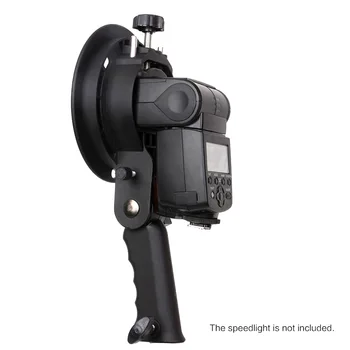

Bracket Pro Mount Adapter Holder for Speedlite Snoot Flash Softbox with Hand Grip DJA99