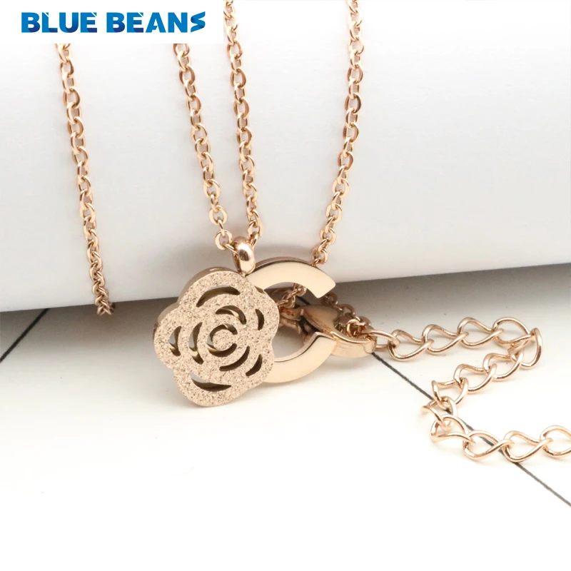 Модное женское ожерелье с розовым цветком oorbellen кулоны collier femme ювелирное изделие