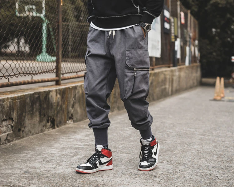 Корейский стиль 5xl шаровары Джоггеры мужские хип-хоп Уличная Мужская боковые карманы повседневные тренировочные брюки мужские брюки