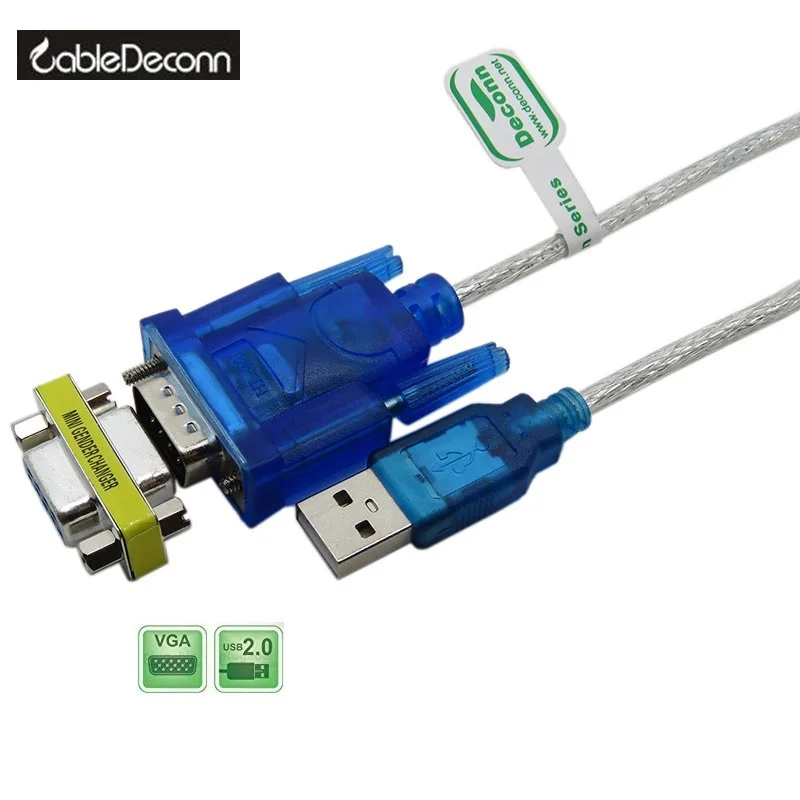 

USB to RS-232 DB9 9-pin Serial Cable w/ Female Adapter Supports Windows 8 No CD