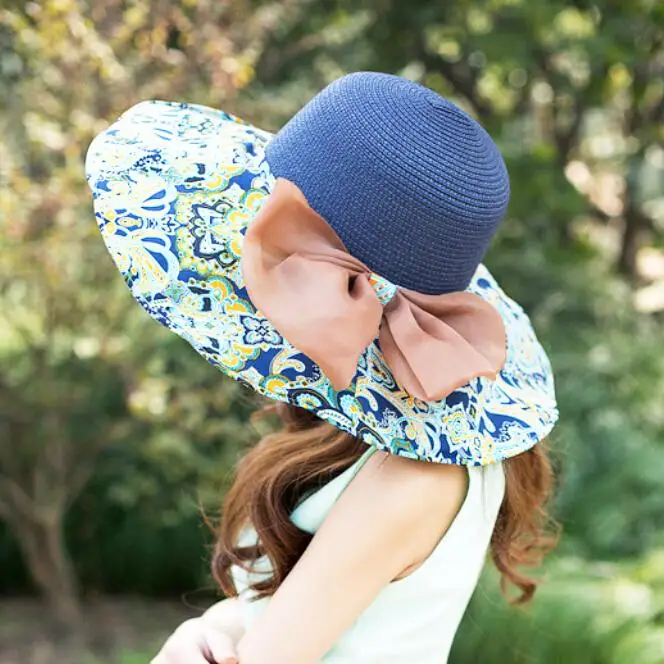 Ladies summer Korean Sun hats UV protection folding Sun Hat Beach Hat