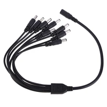 Superior Electrical Equipment Accessories CCTV Security Camera 2.1mm 1 to 8 Port Power Splitter Cable Pigtails 12V DC Terminals