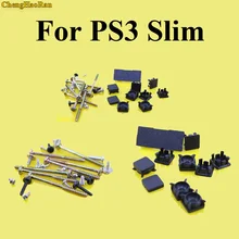 ChengHaoRan 1 комплект полный набор черный пластик для PS3 тонкий консоль винты резиновые ножки крышка набор винтов Комплект Ремонт Запчасти Замена