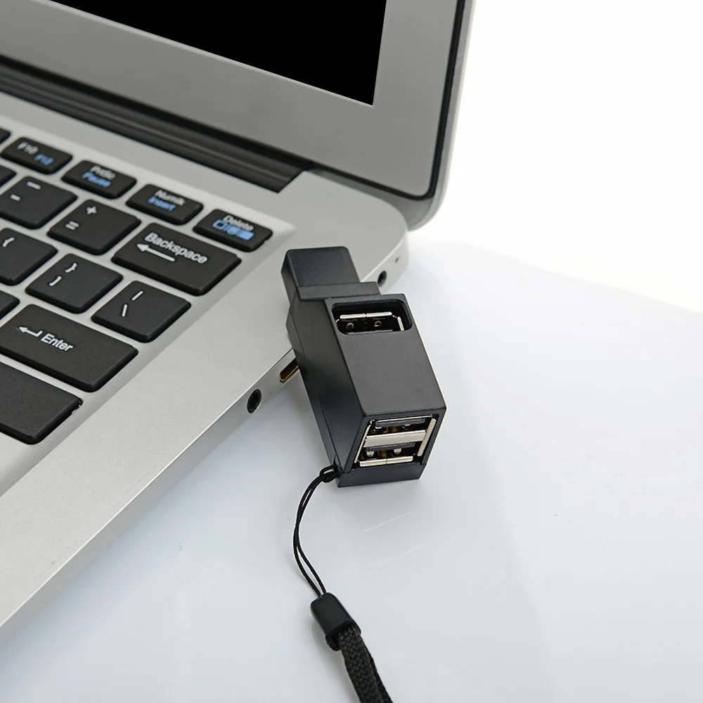 Мини-usb 2,0, USB 3,0, концентратор, 3 порта, портативный usb-хаб, 480 Мбит/с, высокоскоростной тонкий хаб, usb-разветвитель, черный, для использования в ноутбуке, компьютере