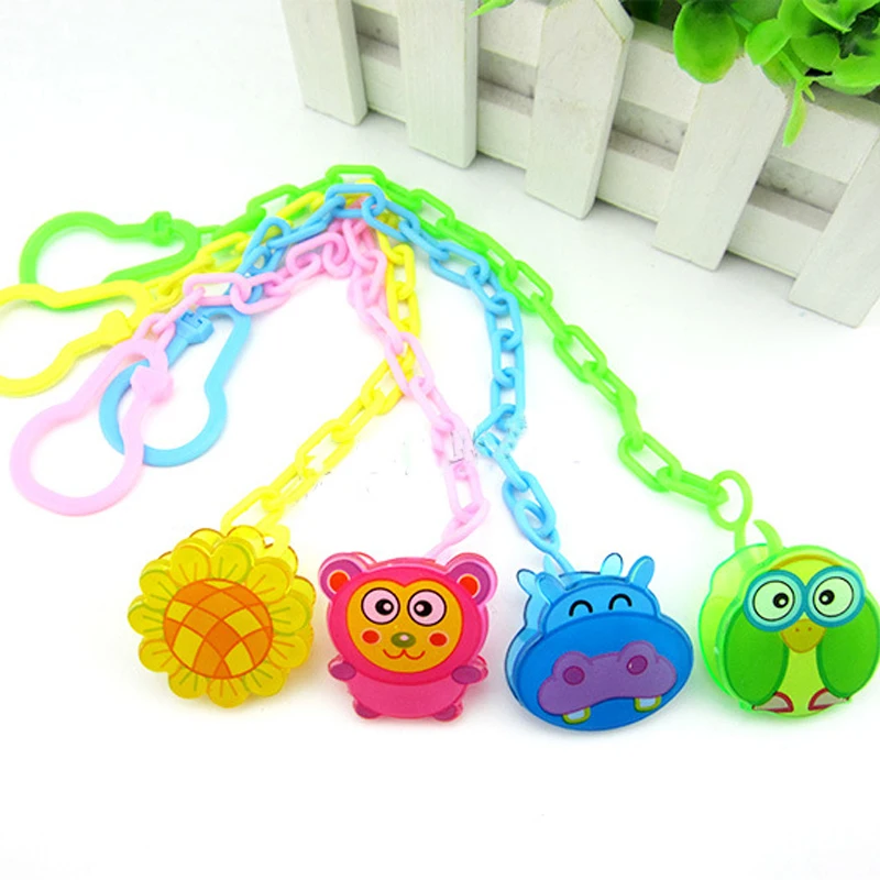 

Kids Animal Pacifier Clip Chain 0-12 months Baby Toys Molars Hand Made Colourful Beads Toy Chew Toys For Baby Montessori Toys