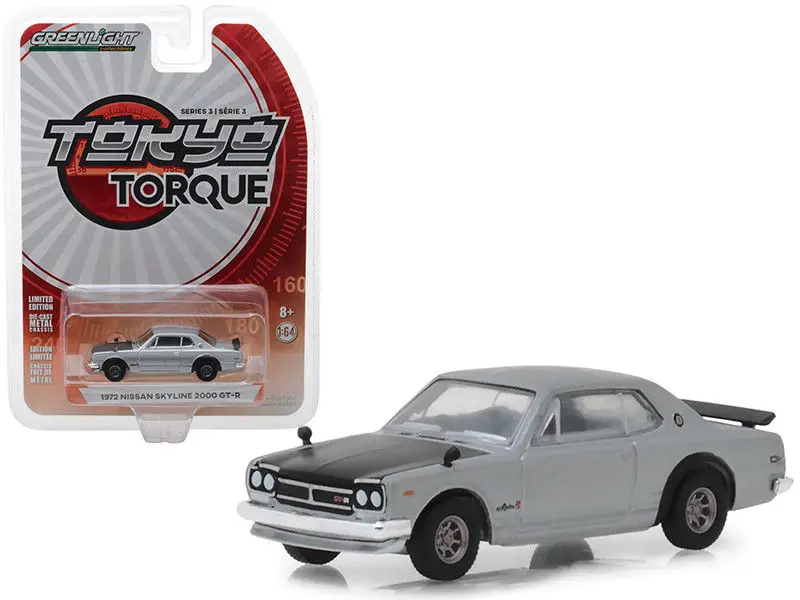 

GL 1:64 TOKYO TORQUE 1972 NISSAN SKYLINE 2000 GT-R alloy model Car Diecast Metal Toys Birthday Gift For Kids Boy