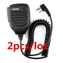 Baofeng – haut parleur portable PTT Original, 2 pièces, Microphone, Radio bidirectionnelle, pour talkie walkie, Baofeng UV 5R 5RA 5RE 5R Plus 888s 
