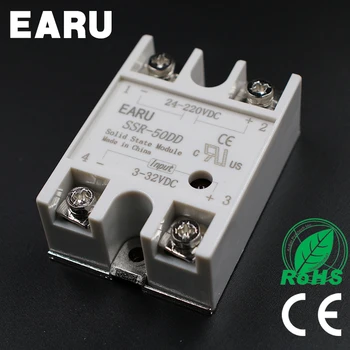 

1 pcs Solid State Relay SSR-50DD 50A 3-32V DC Input TO 24-220V DC SSR 50DD SSR-50 DD Industry Control Factory Wholesale Hot