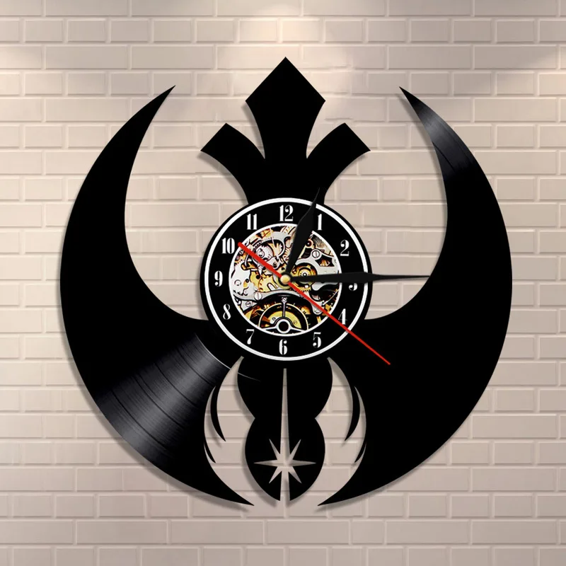 

2018 Time-limited Saat Large Wall Clock Horloge Mural Free Shipping Music Wall Clock Vinyl Retro Nostalgia Of Star Wars Mark