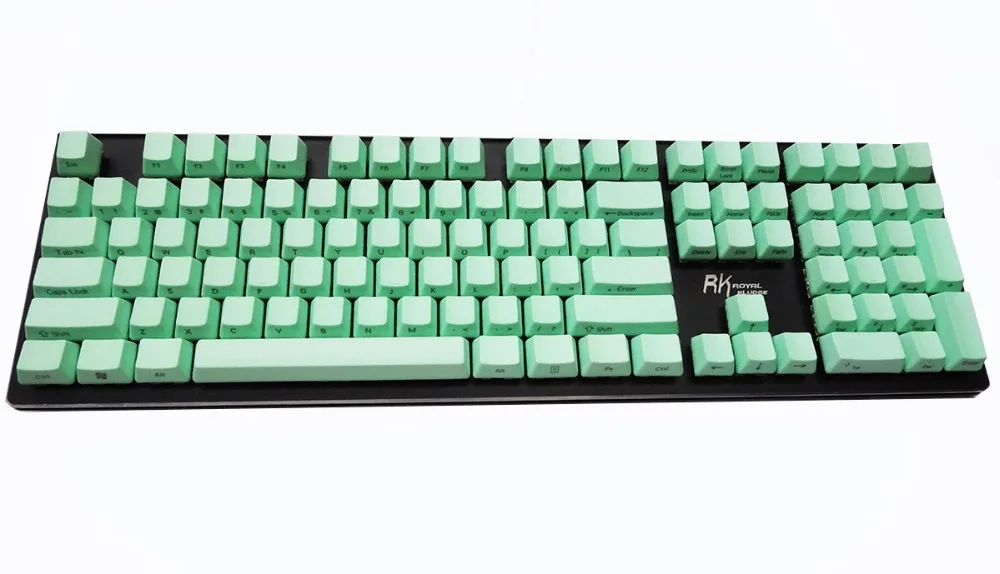 

OEM Mint Green Thick PBT Keycaps ANSI Layout Top Print Side Print Blank for Cherry MX Switch Mechanical Keyboard Free Shipping