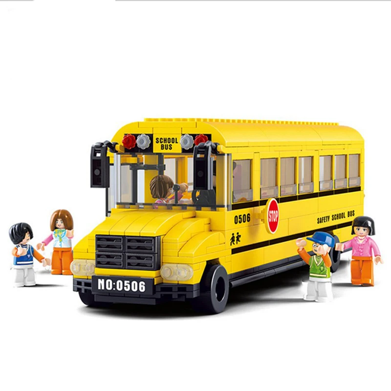 

392pcs City Friends Public Transport School Bus Driver Child Figure Model Legoings Building Blocks Kit Toys Christmas gift
