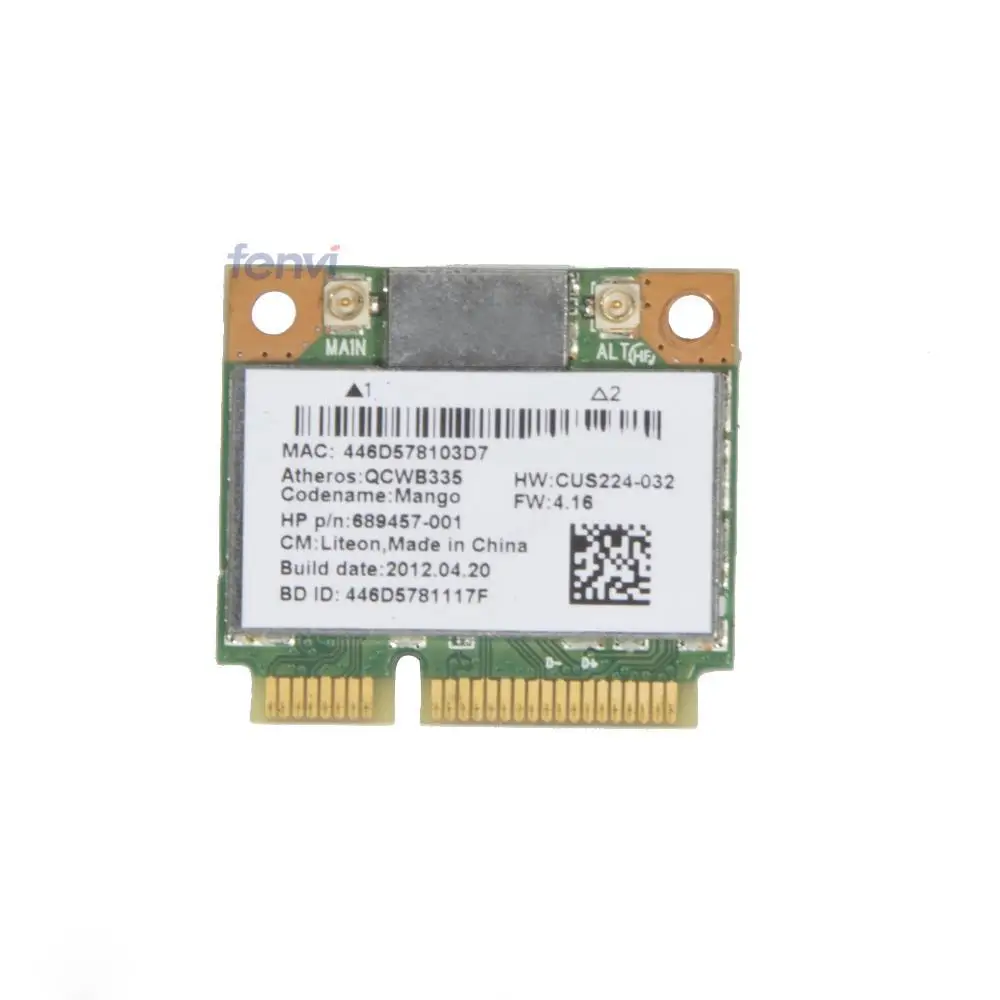  Atheros QCWB335 Wifi Wireless Bluetooth Mini pci-e card for HP WIFI BT 4.0 PCI Express Adapter free shipping 