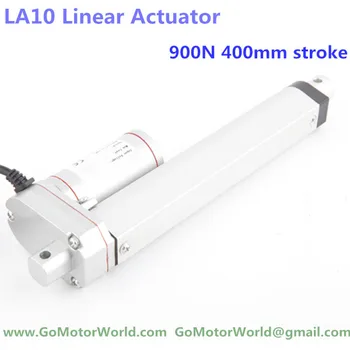 

12V 400mm=16 inches stroke 900N=90KG=198LBS load 6mm/sec=0.24inch/sec speed DC micro linear actuator