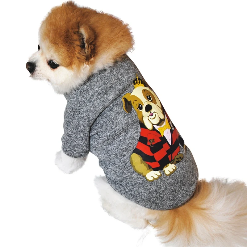 Pet Autumn Winter Costume Top, Short Sleeve Warm Fleece Sweater For Small Medium Dogs