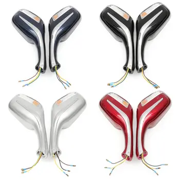 

A pair 8mm Motorcycle Scooter Mopeds Rear View Mirror Light Fit For Gy6 50cc 120cc 250cc With Light