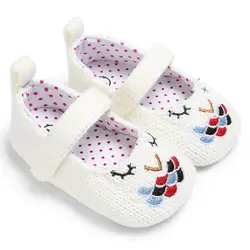 Новорожденных для маленьких девочек Обувь мягкая подошва против скольжения Обувь обувь шпаргалки Впервые Уокер 0-18 м