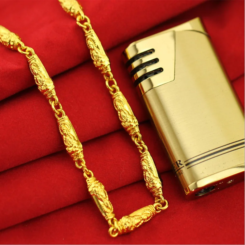 

NEW Fashion Tyrant gold Bold Men's necklace Luxury yellow gold necklace Men must have Man's jewelry Free shipping