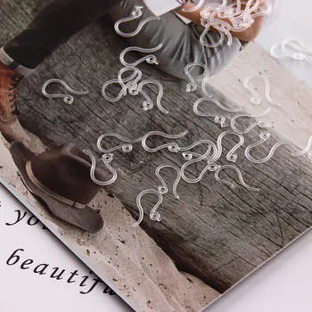 

Simple Plastic Ear Hooks Clip Diy Handmade Material Earring Accessories Jewelry Components 100pcs