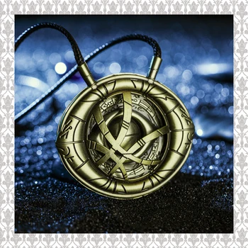 

High Quantity Dr Doctor Strange Bronze Pendant Eye of Agamotto Necklace Costume Props DC Movie