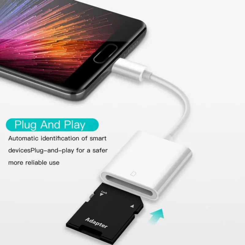 USB-C считыватель карт OTG type-C телефон ноутбук компьютерные аксессуары для безопасных цифровых карт памяти