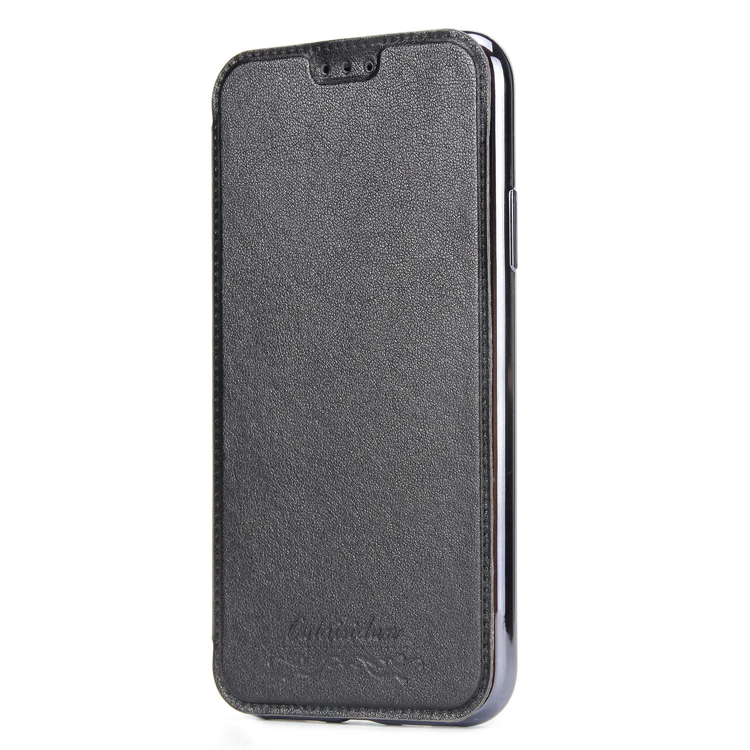 Luxury Brand For IPhone 7 Case Plating Edge Flip Case For Iphone X 6 6s 8 Plus XS Max Xr Cover Bussiness Leather Phone Cover