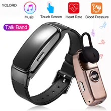 Модные сердечного ритма приборы для измерения артериального давления мониторы Bluetooth наушники музыка вызова Talk браслет спортивные наручны