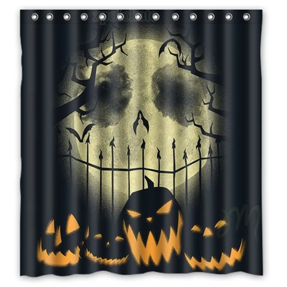 Custom The Nightmare Before Christmas Waterproof Polyester Fabric Bathroom shower curtain | Дом и сад