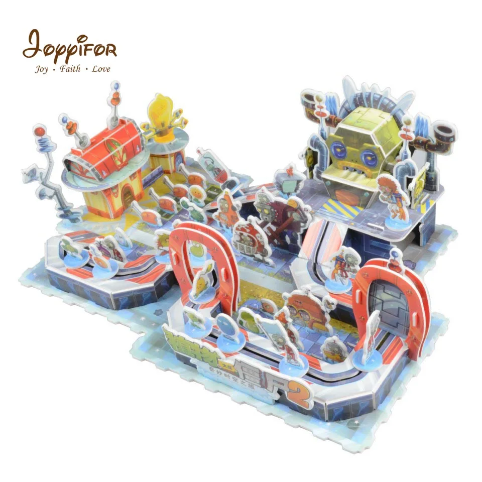 

Joyyifor Big size plant vs zombies 3D DIY paper model puzzle Children Intellectual toys funny wisdom baby creative birthday gift