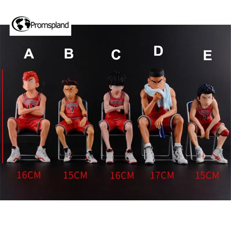 

Slamdunk Figures Anime Takenori Akagi Hanamichi Seating Sit on the bench Style SHOHOKU Basketball Team Action Figures Figurine