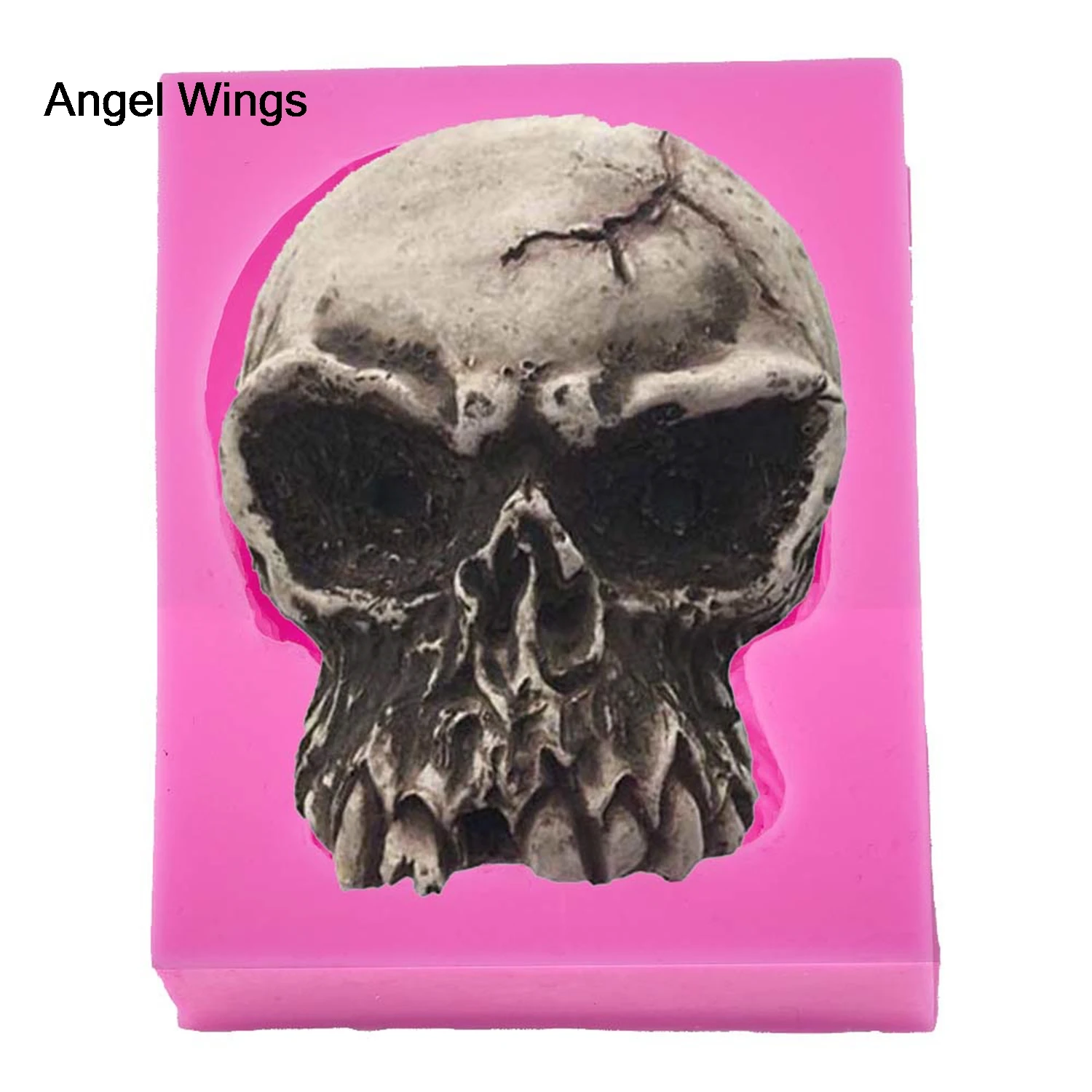 3D Skull Fondant Cake Mold Silicone Small Chocolate Soap Candles Tool DIY Food