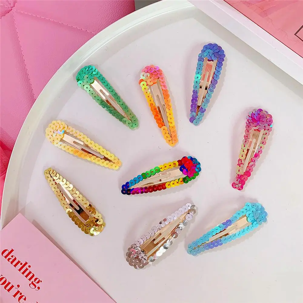 

M MISM INS Sequins Handmade Color Sequins Hair Accessories Drop-shaped Hair Clips For Women Hairpins pinches para el pelo ninas