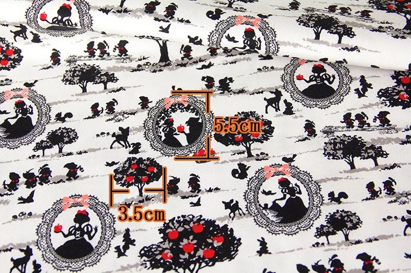 Japanese Kokka Cotton Fabric Quilting Fabric Snow White-50CM