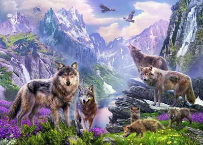 

5D Diamond Embroidery Animal Wolf Cross Stitch DIY Diamond Painting Full diamond scenery rhinestones Home Decor gift