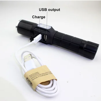 

Ultra Brigh Zoom USB Charging LED Tactical Flashlights Emergency Camping Lamp Outdoor Lighting Tool --M25